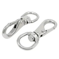 【新着商品】ねじれ取り スイベル スイベル 回転金具 よりもどし ステンレス よりとり Swivel 回転カン SUS304 アイスナップ 18-8ステンレス 2個セット - ナスカン 高品質な素材で作られた強力なナスカン ステンレス製 (4mm) geneX