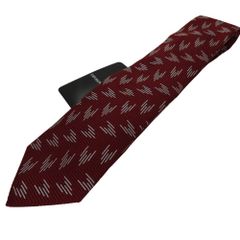 【中古】ENPORIO ARMANI エンポリオアルマーニ ネクタイ 340075 8A332 赤 レッド 全長145cm シルク100％ メンズ A2300087 【無料ギフトラッピング承ります】