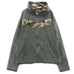 泥棒日記 ドロボウニッキ 和柄 長袖 コットンジャケット ブラック フーディー メンズ 古着