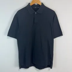 UNIQLO +J ユニクロ ジルサンダー ポロシャツ 半袖 無地 ブラック Lサイズ メンズ 古着 ストリート シティーボーイのサムネイル