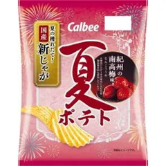 カルビー 夏ポテト 紀州の南高梅味 61g×12袋のサムネイル