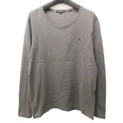 バーバリー ロンドン BURBERRY LONDON Tシャツ カットソー ロンT ロゴ 刺繍 クルーネック 長袖 灰 グレー L 1230のサムネイル
