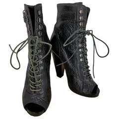 ジバンシィ GIVENCHY シボ革 ミリタリーヒールサンダル レディース JPN：39 のサムネイル