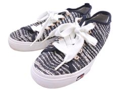 TOMMY HILFIGER トミーヒルフィガー ローカット スニーカー size5.5M/白ｘ黒 ■■ レディース