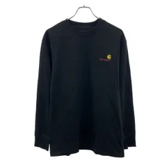 Carhartt WIP カーハート ダブリューアイピー L/S AMERICAN SCRIPT T-SHIRT ロゴ刺繍カットソー  ブラック S