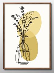 11895 ポスター アート おしゃれ 絵画 インテリア ボタニカル 植物 花 フラワー A3サイズ 北欧 イラスト マット紙 艶消し アートパネル 額 フレーム デザイン 壁掛け