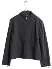 【お得なクーポン配布中!】 90s LAUREN ラルフローレン フルジップ ウール ジャケット 8P レディース S 程 オールド ポロ ブルゾン ジャンパー モックネック 無地 濃灰のサムネイル