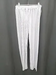 ◇ ◎●未使用●⊂ Samansa Mos2 blue タグ付き　ランダムプリーツ イージー　パンツ サイズフリー グレー レディース P  【1409250030529】