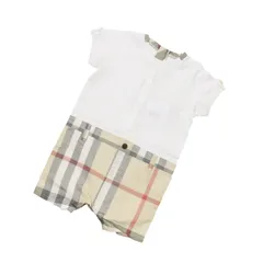 BURBERRY バーバリーベビー服 半袖ショートオール [B94434]
