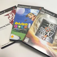 【送料無料】PlayStation2/プレイステーション2/プレステ2/ゲームソフト/Romancing SaGa/ロマンシングサガ/みんなのGOLF4/みんなのゴルフ4/真 三國無双4/中古品/3点セット
