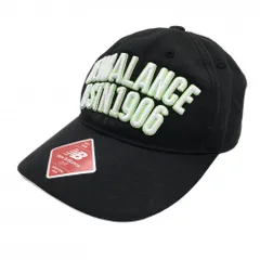 ニューバランスゴルフ キャップ 黒×白 一部裏メッシュ 立体ロゴ FR  ゴルフウェア New Balance