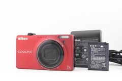 ★良品★Nikon ニコン COOLPIX S6000 フラッシュレッド コンパクトデジタルカメラ★ J8055＃80