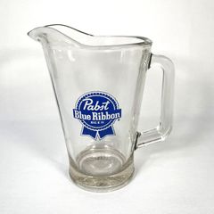 Pabst Blue Ribbon Glass Pitcher　パブストブルーリボン　ピッチャー　ガラス製　ヴィンテージ　アンティーク　アメトイ