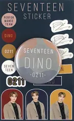 【中古】バッジ・ピンズ ディノ 缶バッジ+ステッカーセット 「SEVENTEEN WINTER KUJI」 C賞 ローソン・HMV限定