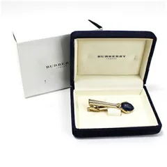 バーバリー ネクタイピン ゴールドカラー×ブルー シルバー925 中古