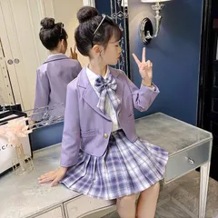 新品 JK制服風 子供スーツセット 学園祭 卒業式 入学式 女の子用 上下セット 軽量 動きやすい 季節イベント対応 kkk