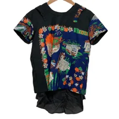 sacai バックレース コットン ブラウス 異素材 ドッキング ベルト 花柄 sacai バックレース コットン ブラウス 異素材 ドッキング