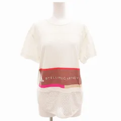 アディダス バイ ステラマッカートニー adidas by Stella McCartney Tシャツ カットソー 半袖 ロゴ パンチング XS 白 ホワイト /GV