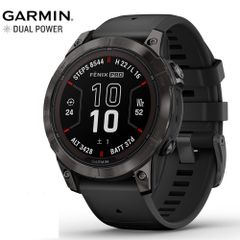 GARMIN  fenix 7 Pro  Sapphire Dual Power Ti Carbon Gray DLC / Black 010-02777-52