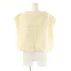 ザラ ZARA パフトップス ノースリーブ ブラウス プルオーバー M アイボリー /DF ■OS