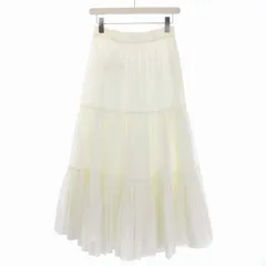 ケイトスペード KATE SPADE Poplin Tiered Midi Skirt ティアードスカート フレアスカート ロング ナイロン 0 XS 白 ホワイト NJMUA423 /BMのサムネイル