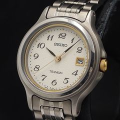 稼働 新品電池 SEIKO TITANIUM チタン コンビ レディース時計 - メルカリ