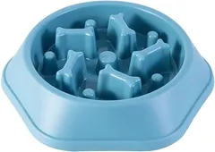 KOUKOA ペットボウル 早食い防止 食器 健康管理 肥満防止 ゆっくりフードボウル スローフード 中型犬 大型犬( ライトブルー)