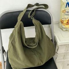 ニュースペーパーバッグ　ショルダーバッグ　メッセンジャー　古着　カーキ グランジ①