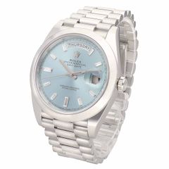 ROLEX ロレックス 228206A デイデイト40mm ダイヤモンド アイスブルー 時計 自動巻 ランダム PT950 プラチナ メーカーメンテナンス済 SWISS MADE【送料無料】【中古】24340910