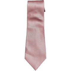 MADE IN ITALY製 Ermenegildo Zegna ソリッドジャガード織りシルクネクタイ ピンク