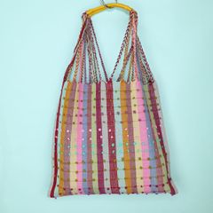 メキシコ製 ハンモックバッグ ハンドメイド つぶつぶ 031 トートバッグ