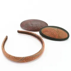 エトロ まとめ 3点 セット カチューシャ バレッタ ペイズリー 総柄 ブラウン ヘア アクセサリー おしゃれ レディース HRE 0213-R5【中古】のサムネイル
