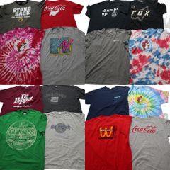 古着卸 まとめ売り 有名企業 半袖Tシャツ 16枚セット (メンズ XL ) バッキーズ マクドナルド コカ・コーラ 中古 古着 NA6976
