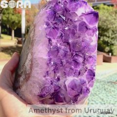 アメジストドーム アメジスト クラスター 【限定1点モノ】大きな結晶＆ふんわり紫 高品質 アメジスト ウルグアイ産 原石 クラスター 約3181g パワーストーン 天然石 置物　原石