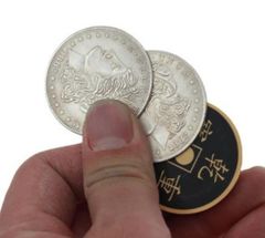 Double Face Color Triple Coin (手品、マジック）