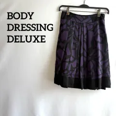 body dressing deluxeフレアスカート紫パープル36総柄高級感