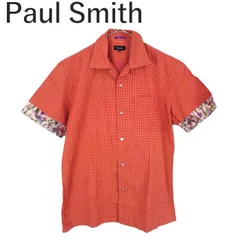 ポールスミス Paul Smith 半袖シャツ ドット 花柄 切り替えデザイン カラフル レッド イエロー パープル系