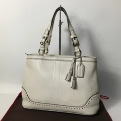 2507-53｜美品｜コーチ シグネチャー ハンドバッグ レザー ホワイト