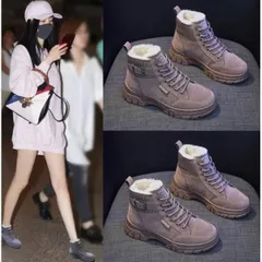 ショートブーツ ムートンブーツ レディース ブーツ 編み上げタイプ スノーブーツ 厚底 防寒 防滑 裏ボア 防水 保温 滑り止め 秋冬 ccmvx0914p161