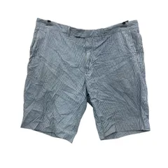 POLO RALPH LAUREN ショートパンツ W40 ブルー ポロラルフローレン ジップアップ シアサッカー 古着卸 アメリカ仕入 2505-376