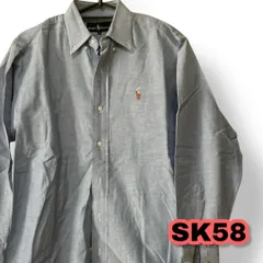 Polo RALPH LAUREN(ポロ ラルフローレン) 長袖シャツ 青色 ９サイズ メンズトップス　管理SK58