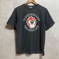 A BATHING APE アベイシングエイプ プリント Tシャツ マイロ 半袖 トップス M ブラック 黒 メンズ SG160-15