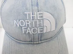 〇【極美品】ノースフェイス ブリーチデニムキャップ 野球帽 ロゴキャップ色落ち加工 NN01830フリー アジャスター ■L29216SSA25-250802-20-3（198）