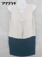 ◇ UNITED ARROWS closet story ノースリーブ ミニ ワンピース ベージュ ネイビー レディース 【中古】 【1002801116774】