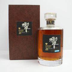 SUNTORY（サントリー）響 21年 旧 カガミクリスタル 43％ 700ml ※冊子なし・ボトルネック部分・箱汚れ有 X25E120270