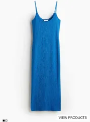 H ＆ M エイチ・アンド・エム クリンクル ジャージ ワンピース リゾートワンピース