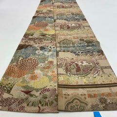 丸帯 アンティーク ヴィンテージ 全通 金帯 372cm 花嫁衣装 貸衣装 中古 リサイクル 結婚式 婚礼 着付け 舞台 きもの 着物 4150