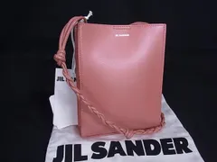 ■極美品■ JIL SANDER ジルサンダー タングル スモール レザー クロスボディ ショルダーバッグ ポシェット ピンク系 FT0562