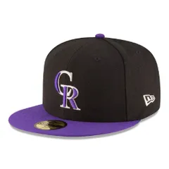 ニューエラ 59FIFTY MLBオンフィールド コロラド・ロッキーズ オルタネイト ブラック トゥルーパープル 1個 New Era ACPERF COLROC ALT 23J COLORADO ROCKIES
