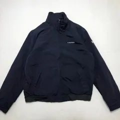 TOMMYHILFIGER/トミーヒルフィガー ナイロンジャケット ブルゾン フロント 腕 ワンポイント刺繡 フード収納 メッシュライナー メンズ L/G ネイビー